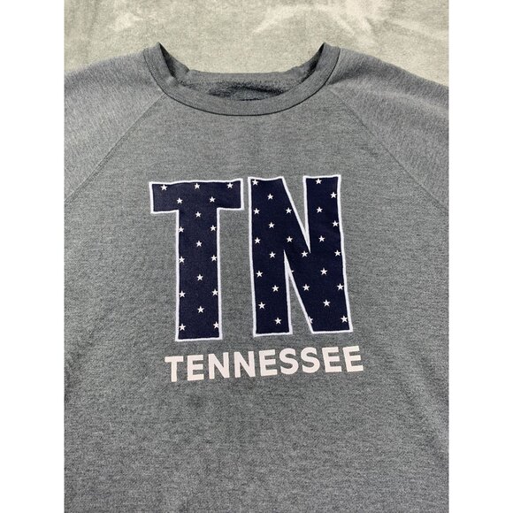 State Of Mine Womens XL Gray Tennessee Sweatshirt Stars State Pride Ribbed cuffs - Picture 11 of 12